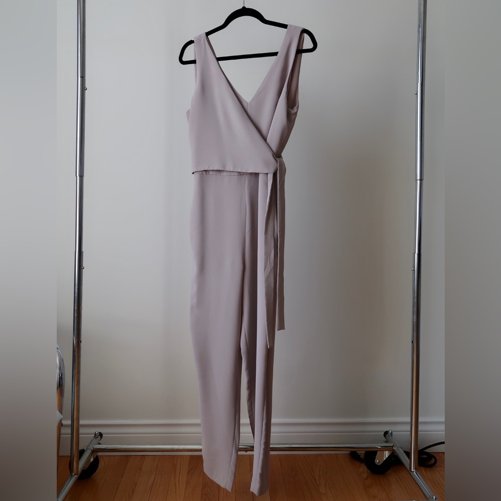Gray Wrap Style Jumpsuit/Pantsuit/Romper